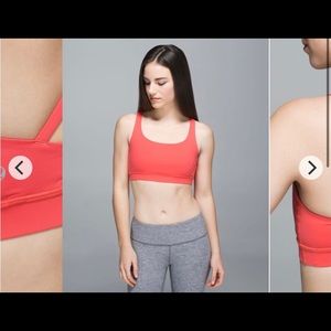 Lululemon atomic red energy bra